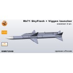 Ракета Rb71 SkyFlash + Viggen launcher 1/72