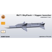 Ракета Rb71 SkyFlash + Viggen launcher 1/72