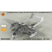 Конверсионный набор DH.100 Vampire F.3 в модификацию F.1 для набора Infinity Models - INF 3203 1/32
